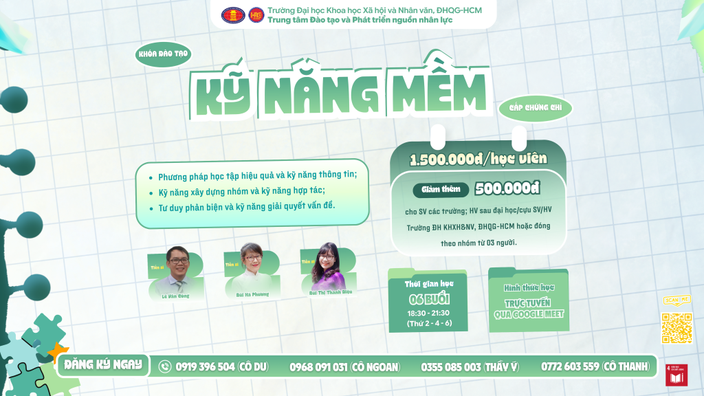 Kỹ năng mềm (Khóa 21) – Dự kiến khai giảng 23/11/2026