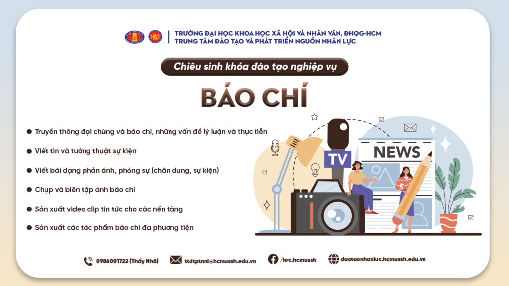 Nghiệp vụ Báo chí (Khóa 16) – Khai giảng 12/05/2024