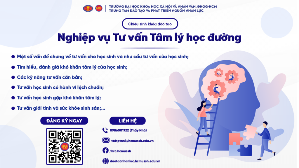 Nghiệp vụ Tư vấn tâm lý học đường (Khóa 28) – Khai giảng 16/08/2024