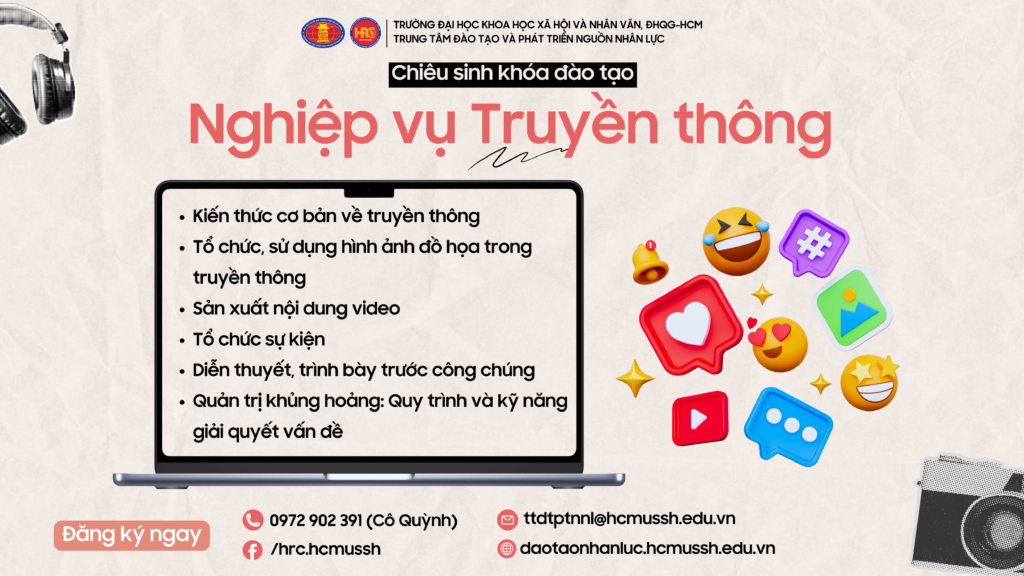 Nghiệp vụ Truyền thông (Khóa 4) – Khai giảng 03/11/2024
