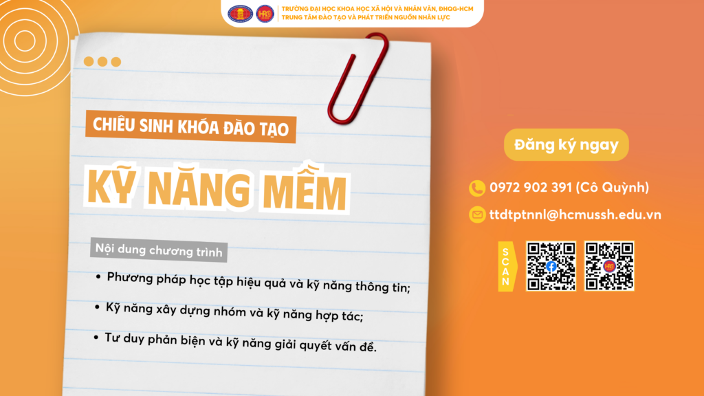 Kỹ năng mềm (Khóa 13) – Khai giảng 02/04/2025