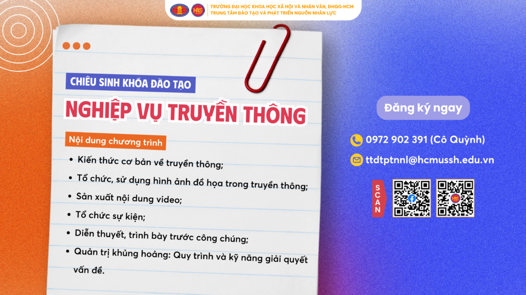 Nghiệp vụ Truyền thông (Khóa 6) – Khai giảng 30/03/2025