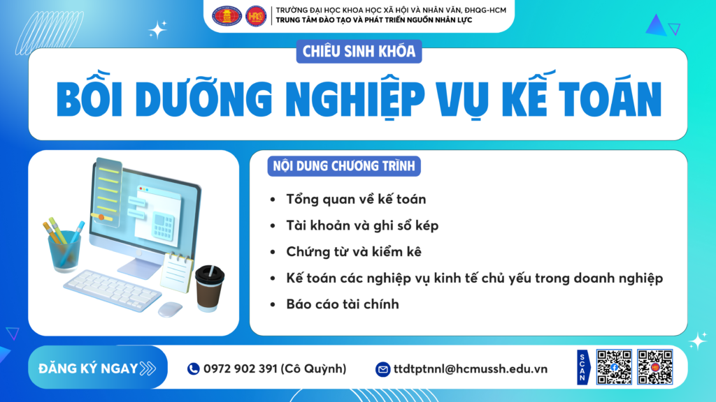 Bồi dưỡng nghiệp vụ Kế toán (Khoá 2) – Khai giảng 30/03/2025