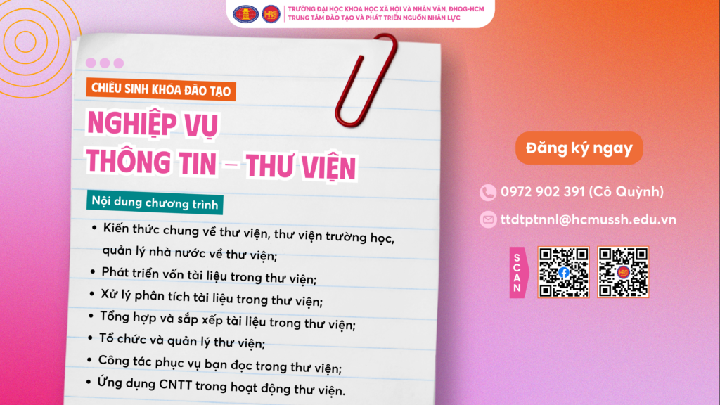Nghiệp vụ Thông tin – Thư viện (Khóa LV.09)