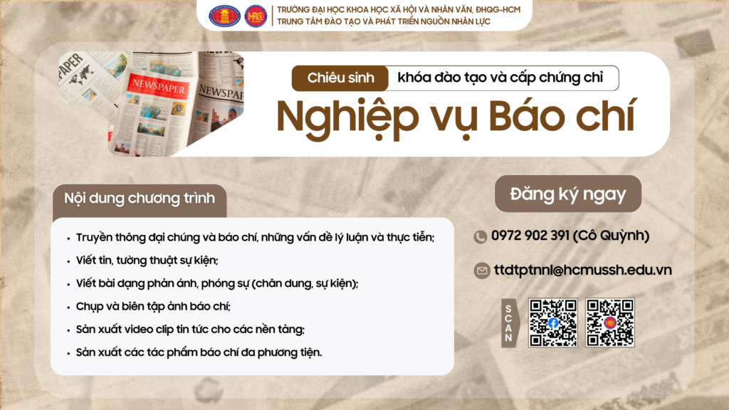Nghiệp vụ Báo chí (Khóa 22) – Khai giảng 08/06/2025