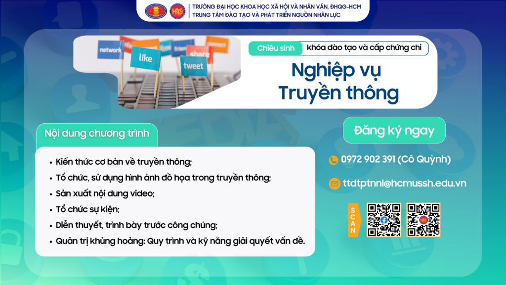 Nghiệp vụ Truyền thông (Khóa 7) – Khai giảng 08/06/2025