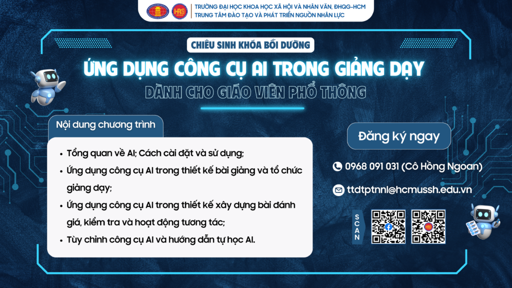 Ứng dụng công cụ AI trong giảng dạy dành cho giáo viên phổ thông (Khóa 1) – Khai giảng 18/06/2025