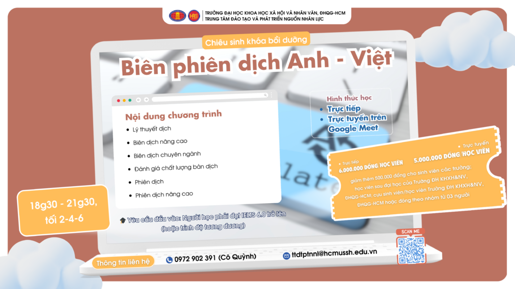 Biên phiên dịch Anh – Việt (Khóa 1) – Khai giảng 25/08/2025