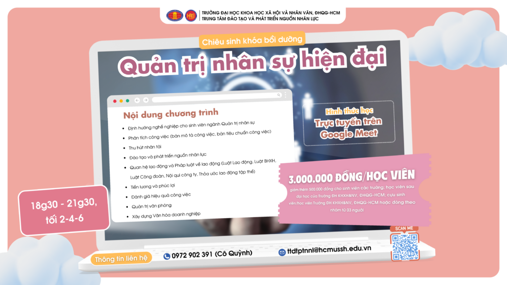 Quản trị nhân sự hiện đại (Khóa 1) – Khai giảng 25/08/2025