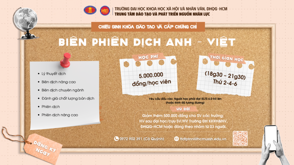 Biên phiên dịch Anh – Việt (Khóa 2) – Khai giảng 07/11/2025