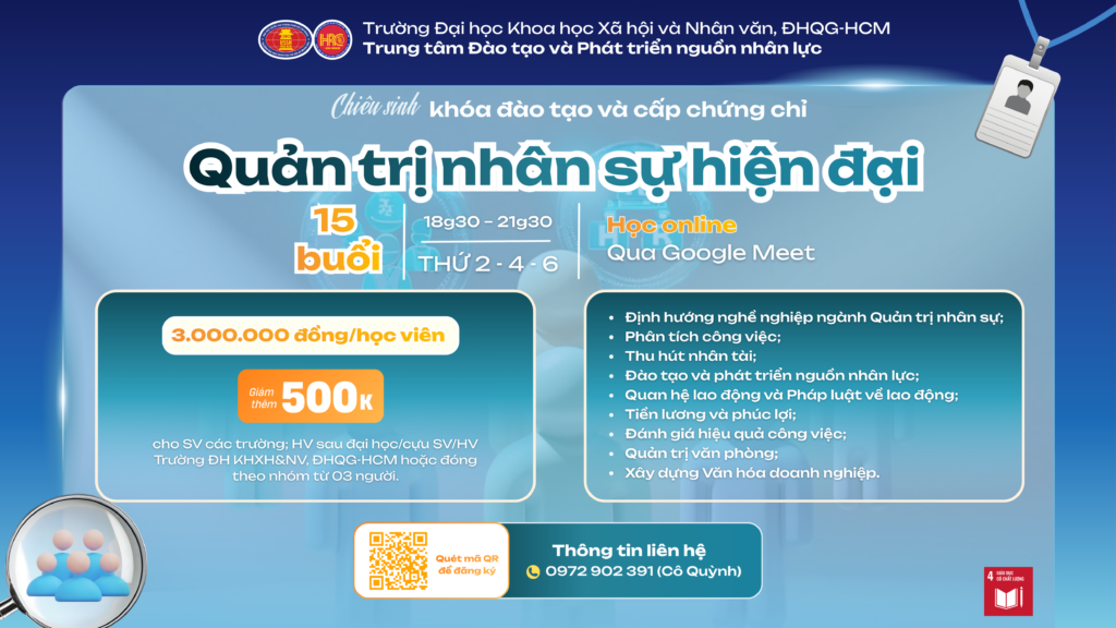 Quản trị nhân sự hiện đại (Khóa 5) – Khai giảng 11/05/2026