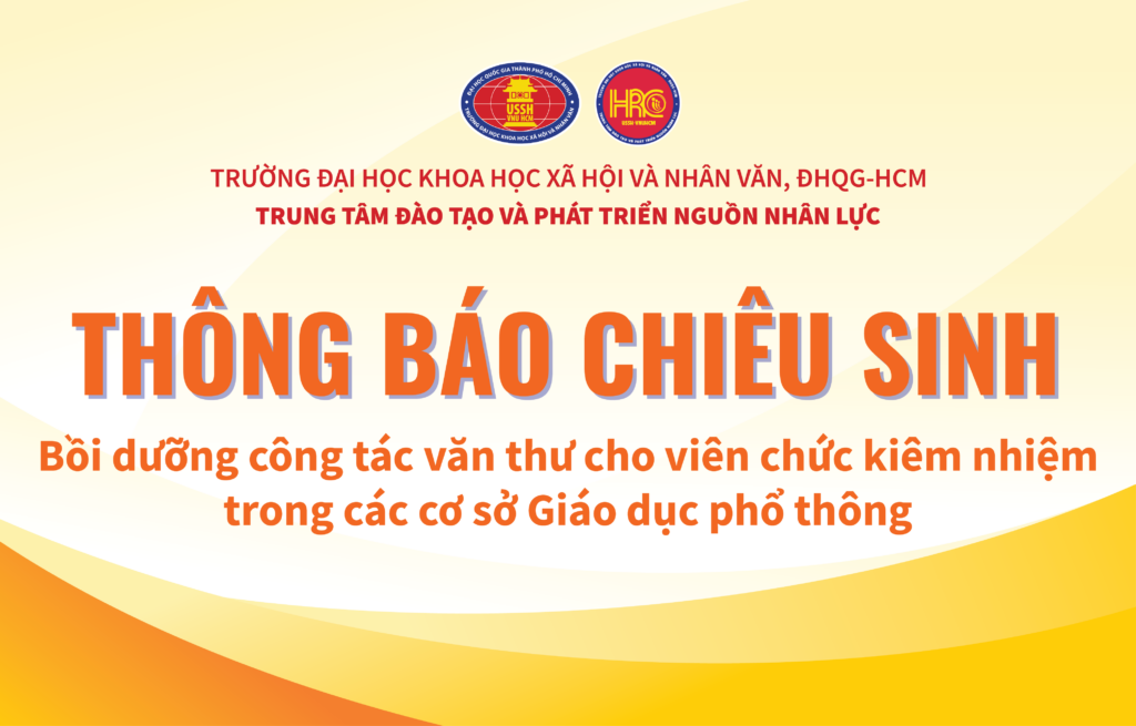 Thông báo về việc chiêu sinh khóa Bồi dưỡng công tác văn thư cho viên chức kiêm nhiệm trong các cơ sở Giáo dục phổ thông năm 2026